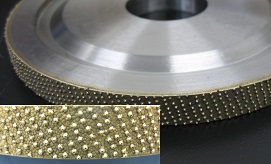 Single-layered metal bonded diamond wheel with uniformly arranged abrasives