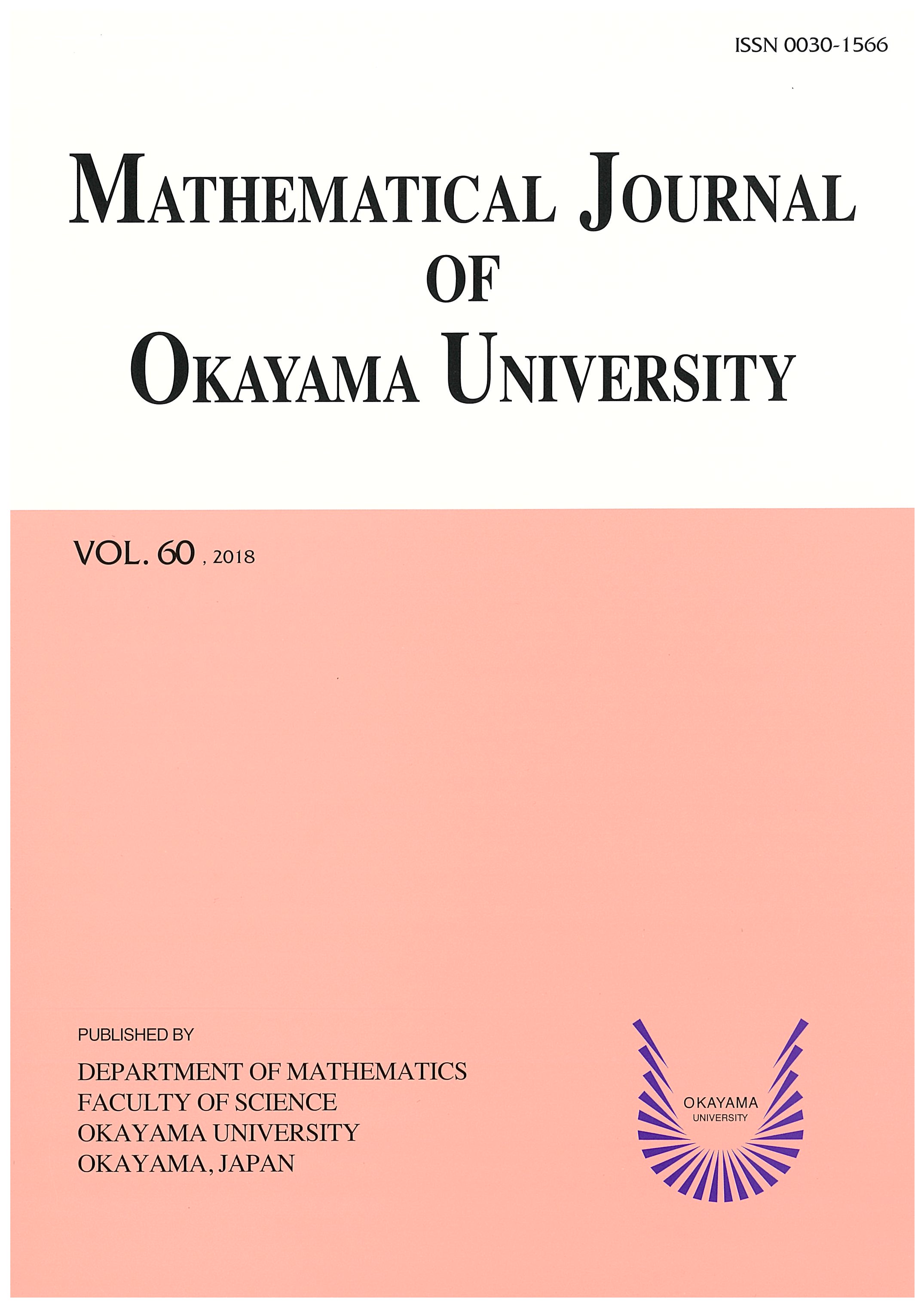 “International Mathematical Journal” published annually, with many contributions from overseas.